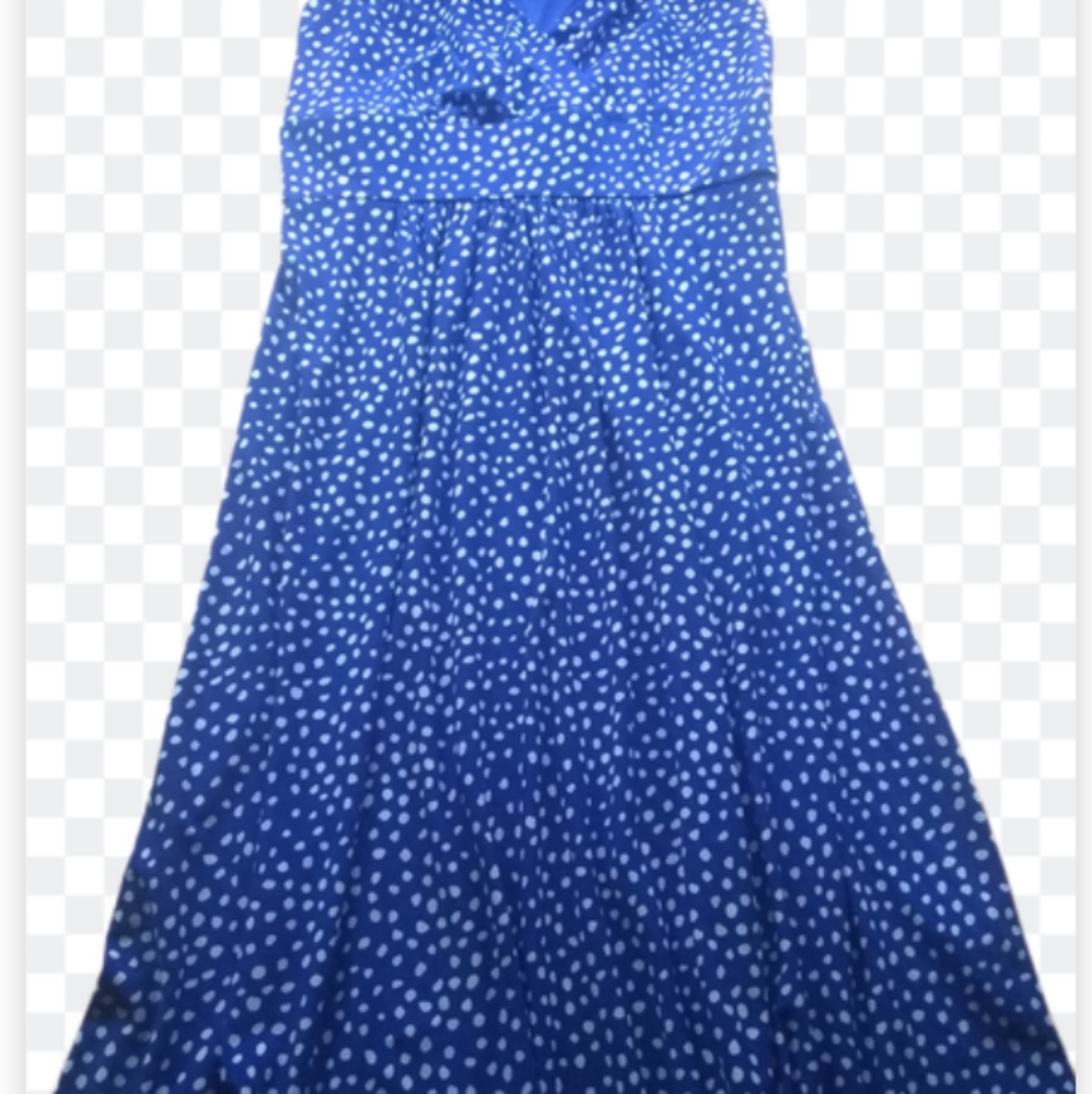 CHAPS Polka Dot Fit and Flare Dress